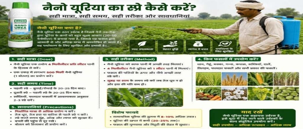 नैनो यूरिया का स्प्रे कैसे करें